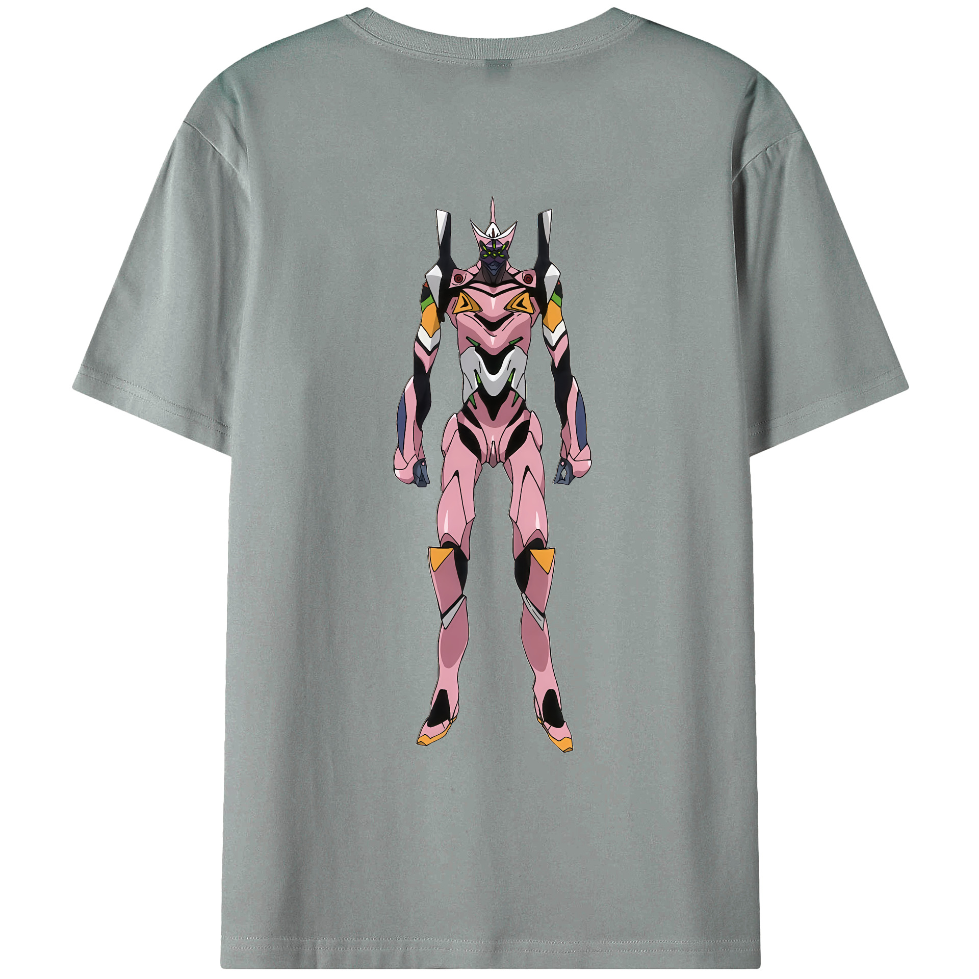 （画像用） EVA 新世紀エヴァンゲリオン 綿100％ メンズ半袖Tシャツ（バックプリント） 通気性
